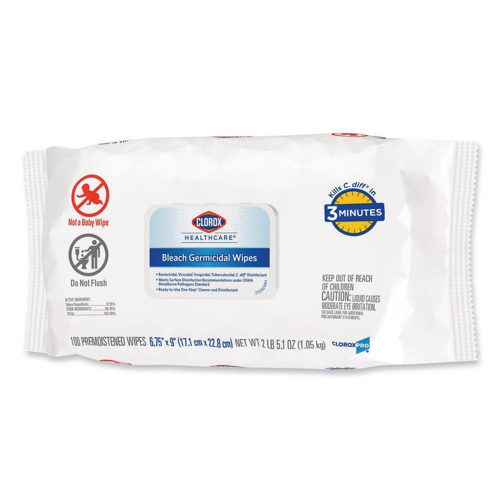 Clorox Healthcare Clorox Healthcare Disinfecting Wipes: Pre-Moistened, 100 Ct - CLO32621