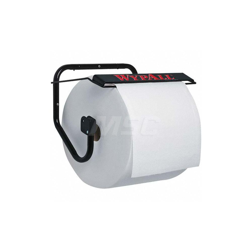 WypAll Wall Mounted Dispenser for WypAll & Kimtech Wipes, Black, Jumbo Roll, 16.8" x 10.8" x 8.8" - 80579