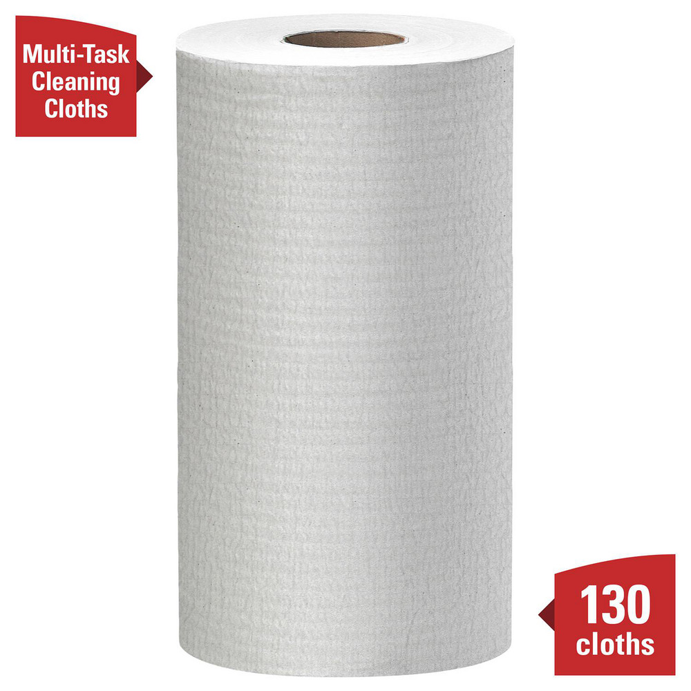 WypAll GeneralClean X60 Multi-Task Cleaning Cloths, Small Roll, Strong & Absorbent Towels, White - 35421