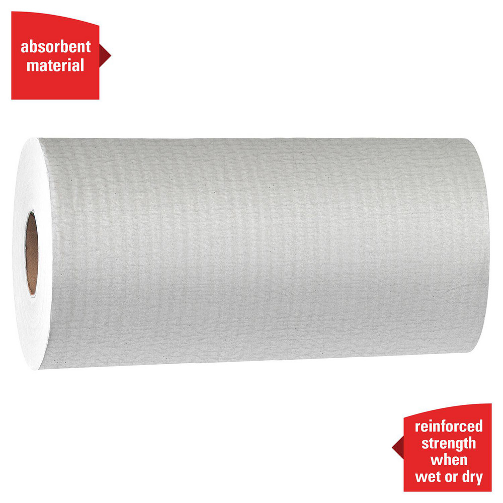 WypAll GeneralClean X60 Multi-Task Cleaning Cloths, Small Roll, Strong & Absorbent Towels, White - 35421
