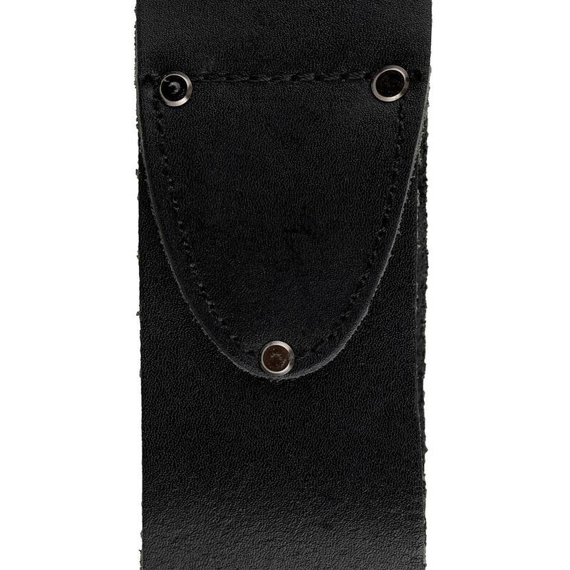 DEAD ON TOOLS 3 in. Wide Oil Tan Tool Belt in Black Saddle Leather with Double Tongue Roller Buckle - HD222222