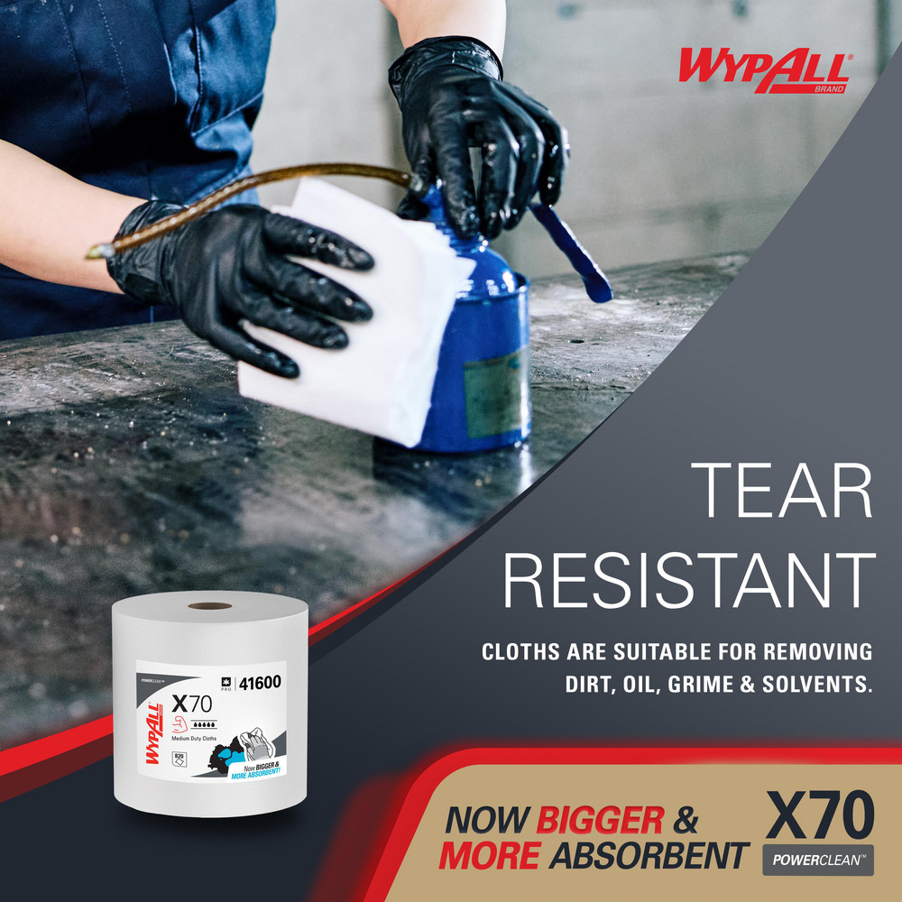 WypAll X70   Shop Towel/Industrial Wipes: Dry, 820 Ct - 41600