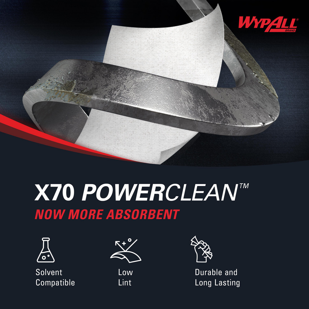 WypAll X70   Shop Towel/Industrial Wipes: Dry, 820 Ct - 41600