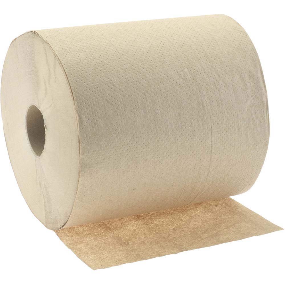 PRO-SOURCE Paper Towels: Hard Roll, 6 Rolls, 1 Ply, Recycled Fiber - 68995547