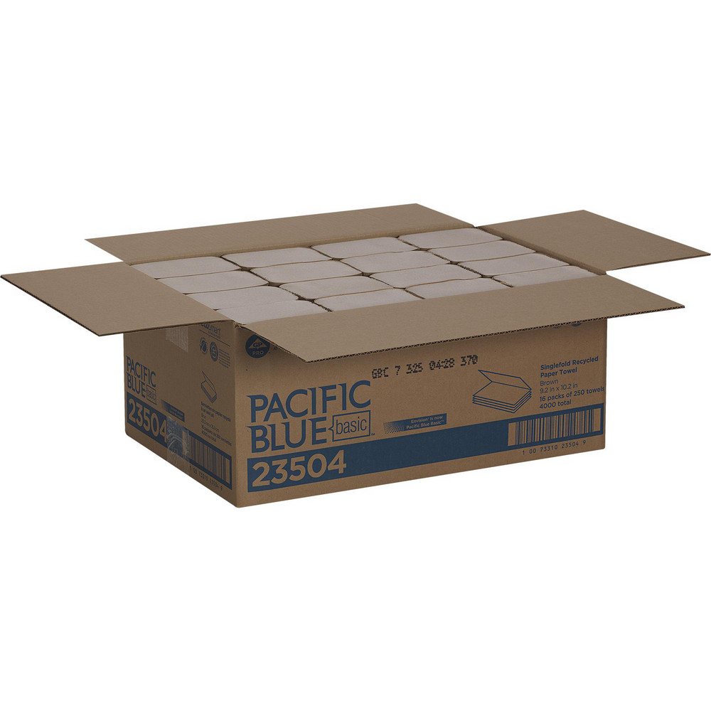 Georgia Pacific Pacific Blue Basic S-Fold Recycled Paper Towels (Previously Envision), Brown - 23504-DUP