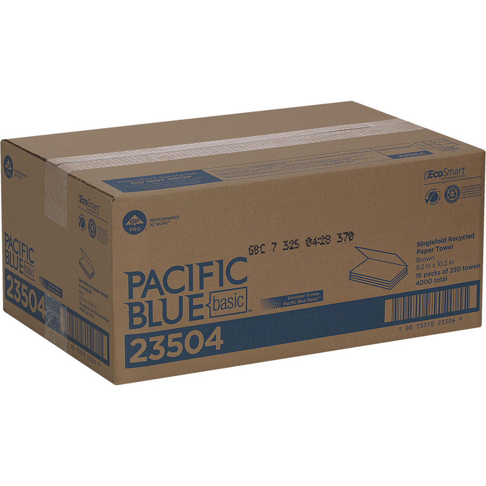 Georgia Pacific Pacific Blue Basic S-Fold Recycled Paper Towels (Previously Envision), Brown - 23504-DUP