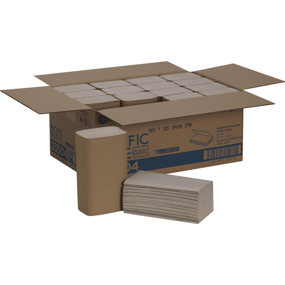 Georgia Pacific Pacific Blue Basic S-Fold Recycled Paper Towels (Previously Envision), Brown - 23504-DUP