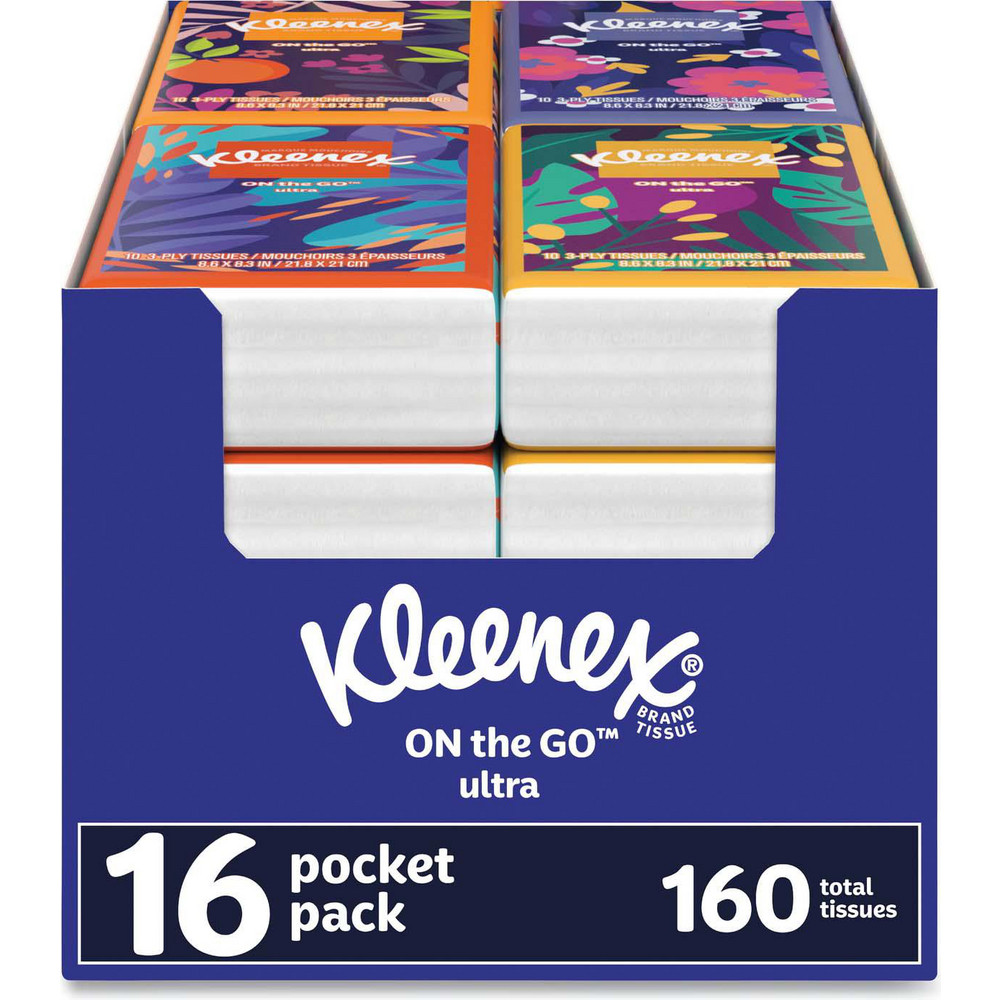 Kleenex On The Go Packs Facial Tissues, 3-Ply, White, 10 Sheets/Pouch, 3 Pouches/Pack, 36 Packs/Carton - KCM11976