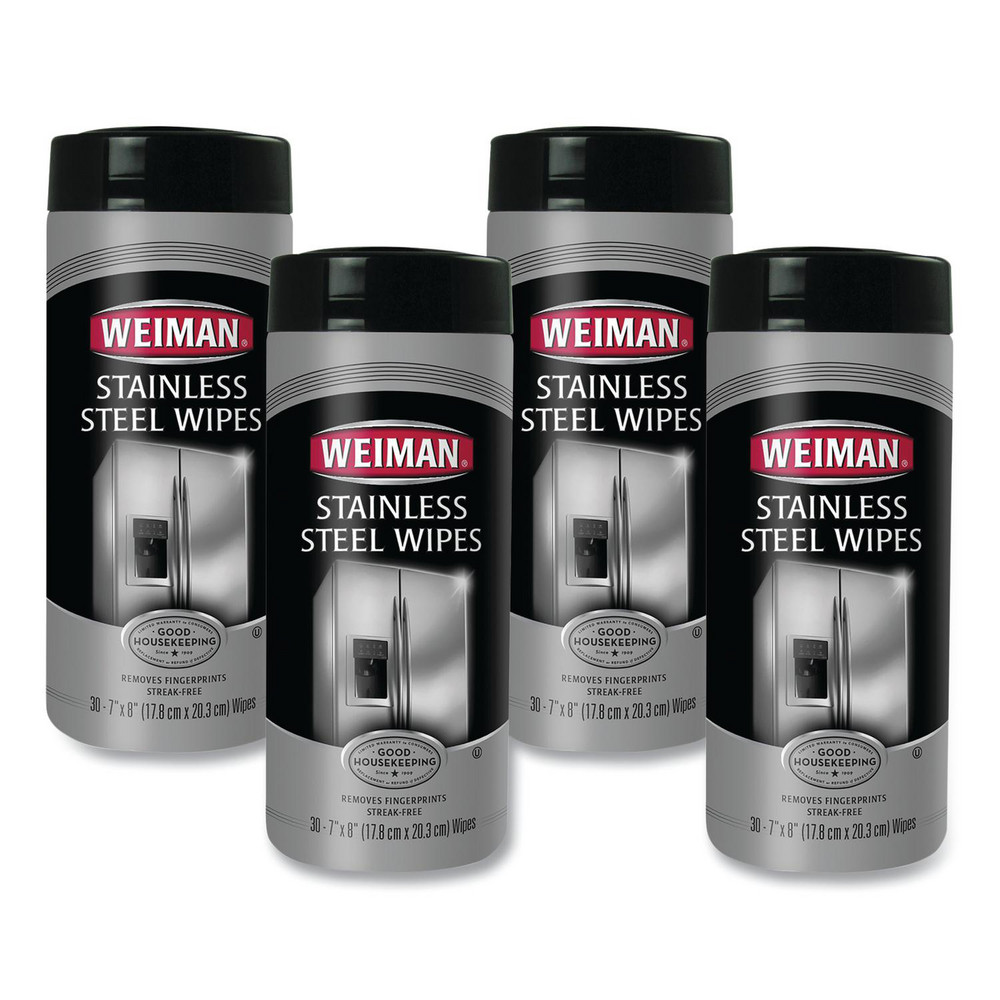 Weiman Weiman Stainless Steel Cleaner Wipes: Pre-Moistened, 30 Ct - WMN92CT