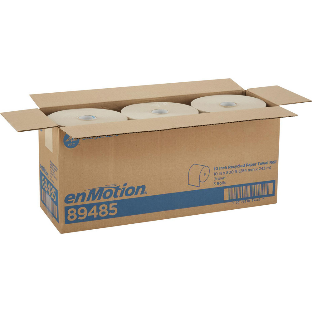 Georgia Pacific Enmotion 10" Recycled Paper Towel Rolls, Brown - 89485