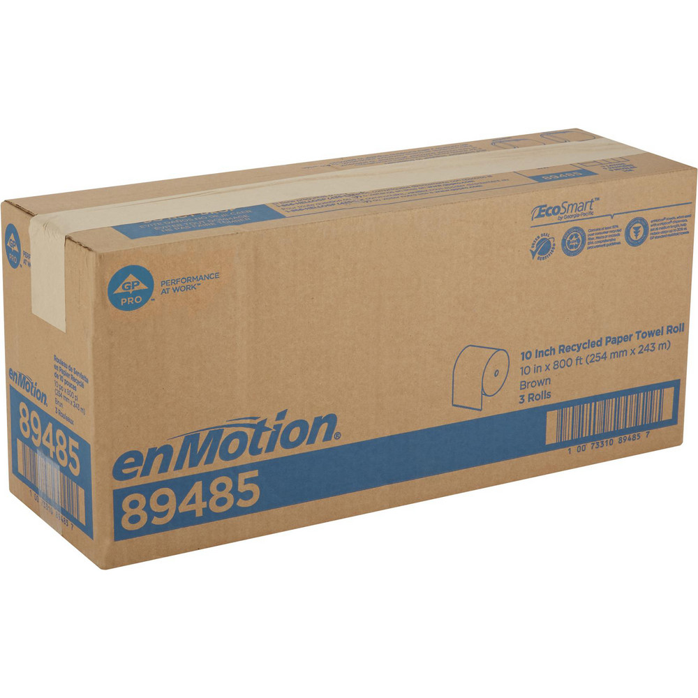 Georgia Pacific Enmotion 10" Recycled Paper Towel Rolls, Brown - 89485