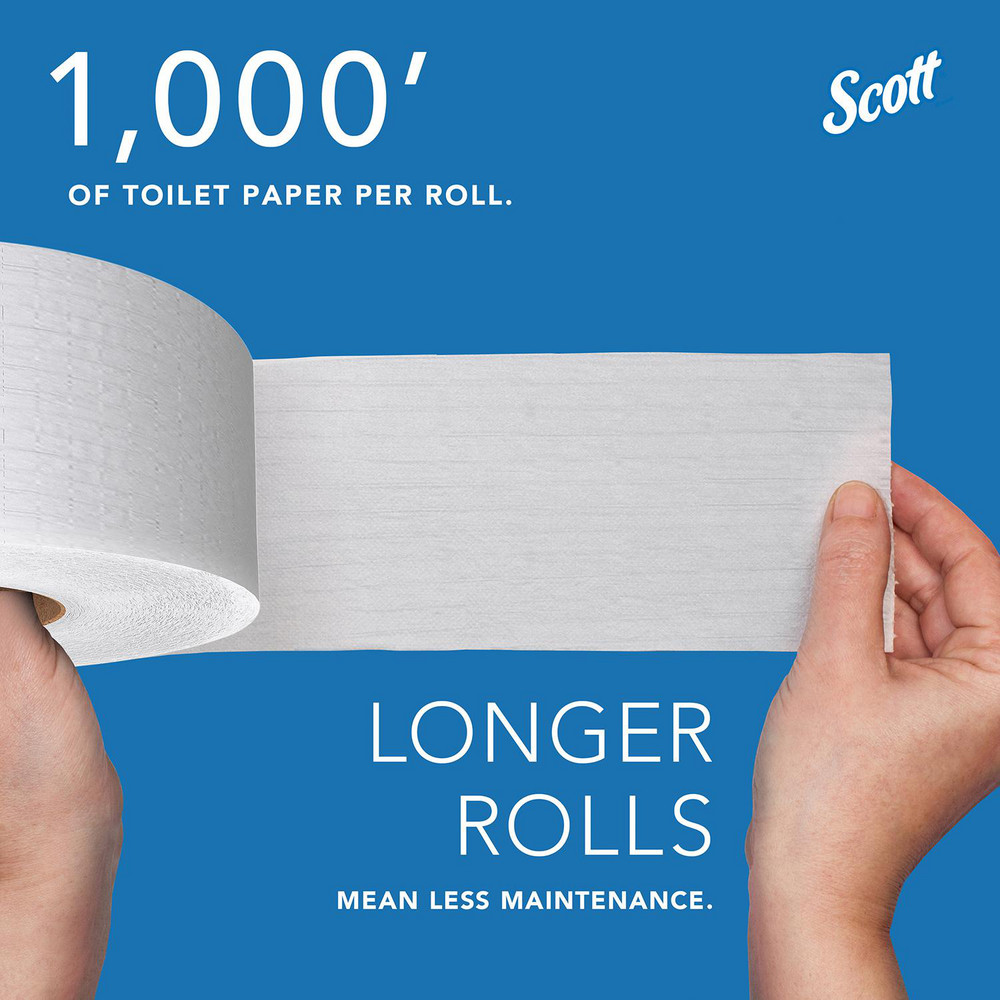 Scott Scott Essential Jumbo Roll (JR) Commercial Toilet Paper (67805), 100% Recycled Fiber, 2-ply, White - 67805