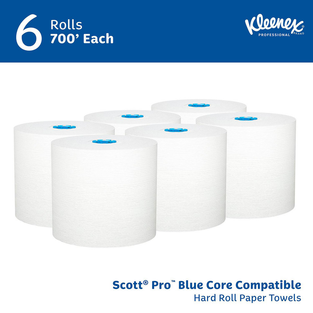 Kleenex Hard Roll Paper Towels (25637), with Premium Absorbency Pockets™, for Blue Core Dispensers, White - 25637