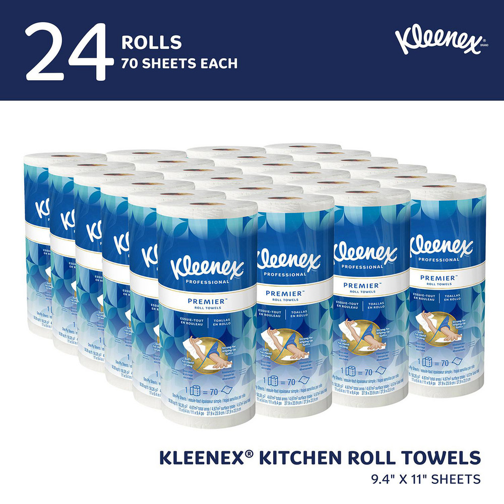 Kleenex Premier Kitchen Paper Towels (13964), Cloth-Like Softness, White - 13964