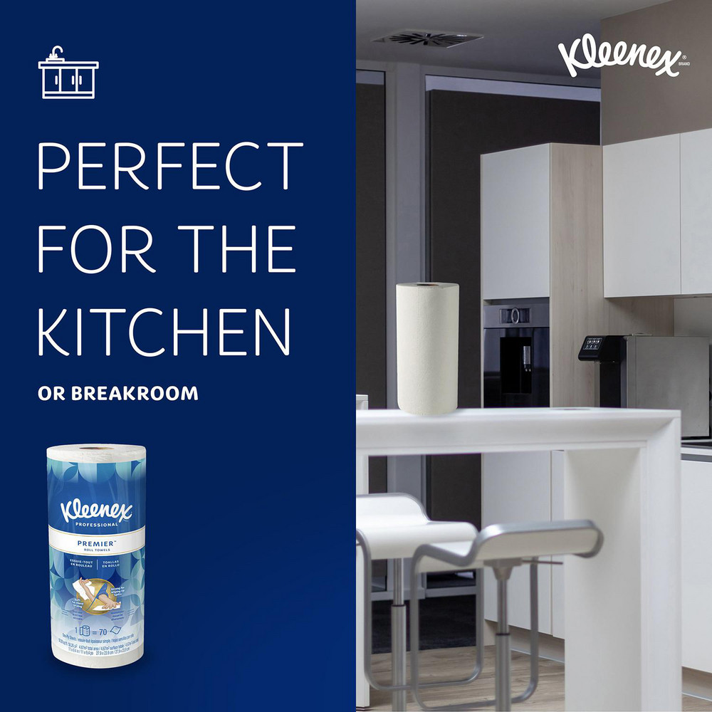 Kleenex Premier Kitchen Paper Towels (13964), Cloth-Like Softness, White - 13964