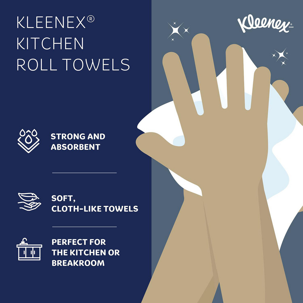 Kleenex Premier Kitchen Paper Towels (13964), Cloth-Like Softness, White - 13964