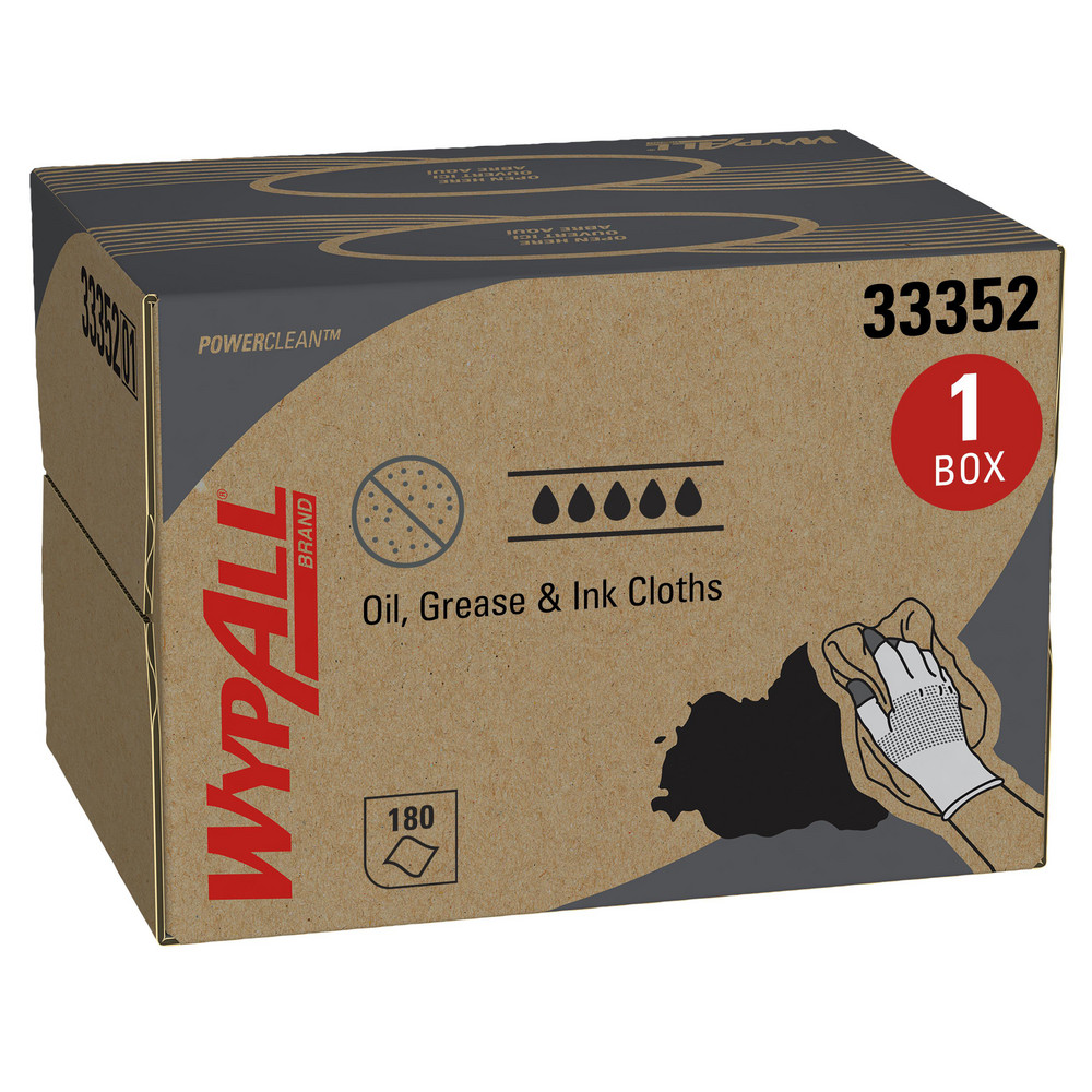 WypAll Oil, Grease & Ink Cloths, Brag Box, Lint-Free Towels, Blue - 33352