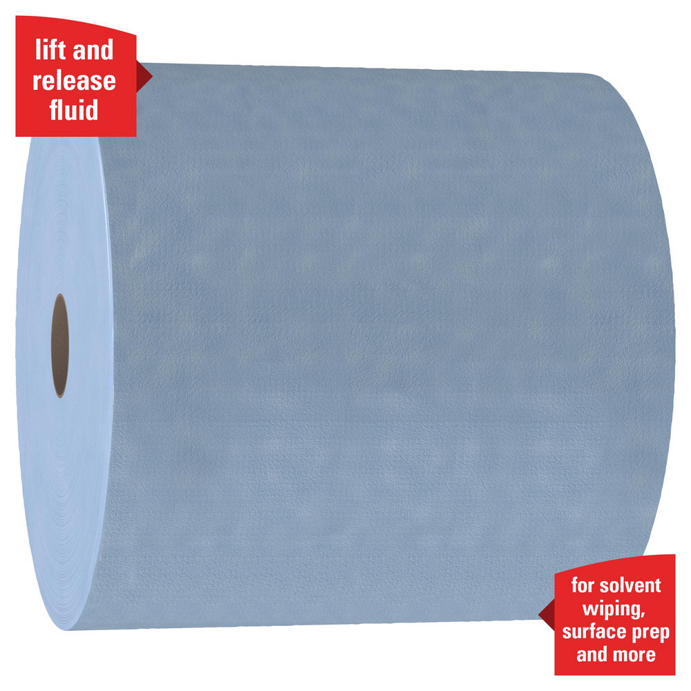 WypAll PowerClean X90 Ultra Duty Cloths, Jumbo Roll, Extended Use Towels, Blue - 12889