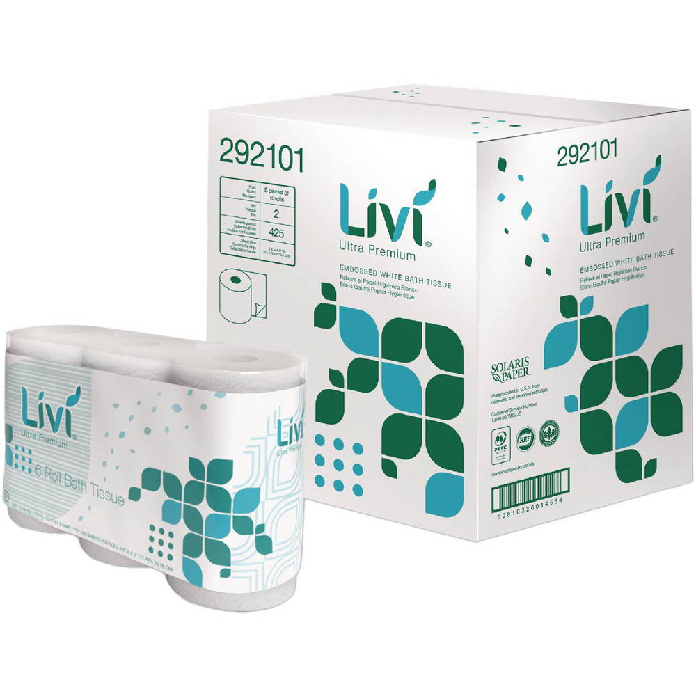 Livi Toilet Tissue: Standard Roll, Regular Roll Bath Tissues, No, 2 - SOL292101