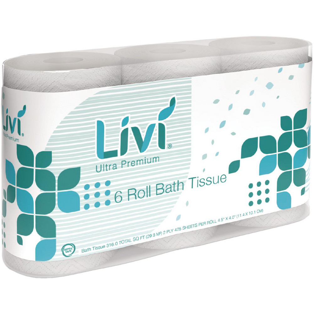 Livi Toilet Tissue: Standard Roll, Regular Roll Bath Tissues, No, 2 - SOL292101