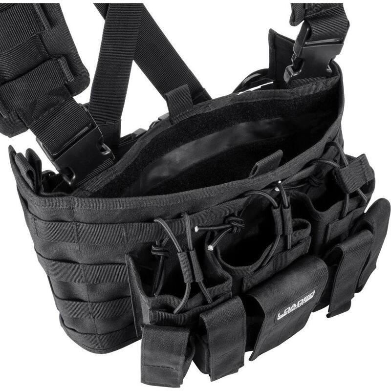 BARSKA Loaded Gear 20.5 in. VX-400 Tactical Chest Rig, Black - BI12258