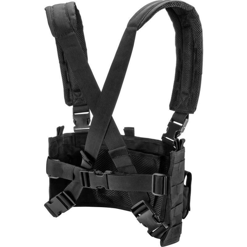 BARSKA Loaded Gear 20.5 in. VX-400 Tactical Chest Rig, Black - BI12258