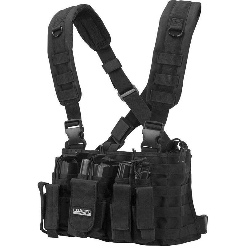 BARSKA Loaded Gear 20.5 in. VX-400 Tactical Chest Rig, Black - BI12258