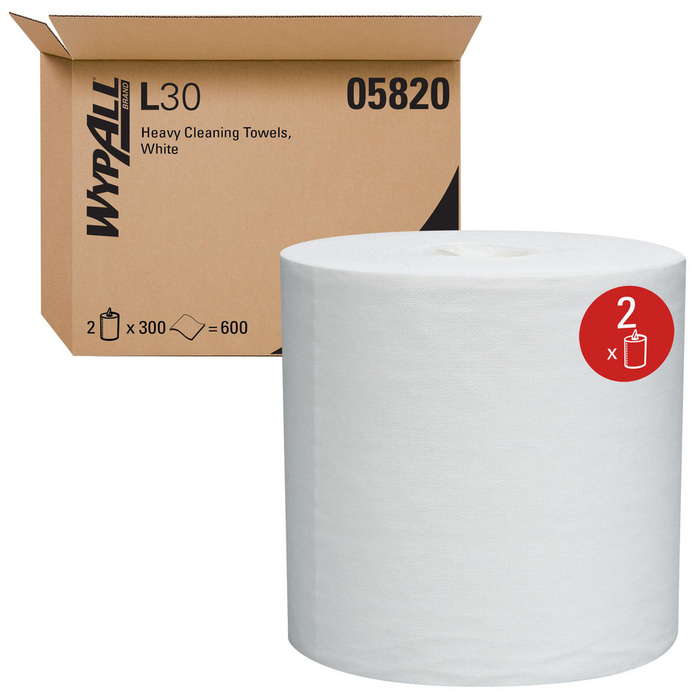 WypAll Reach Towel System, Center-Pull Towel, for WypAll Reach Disepnser, White - 53734