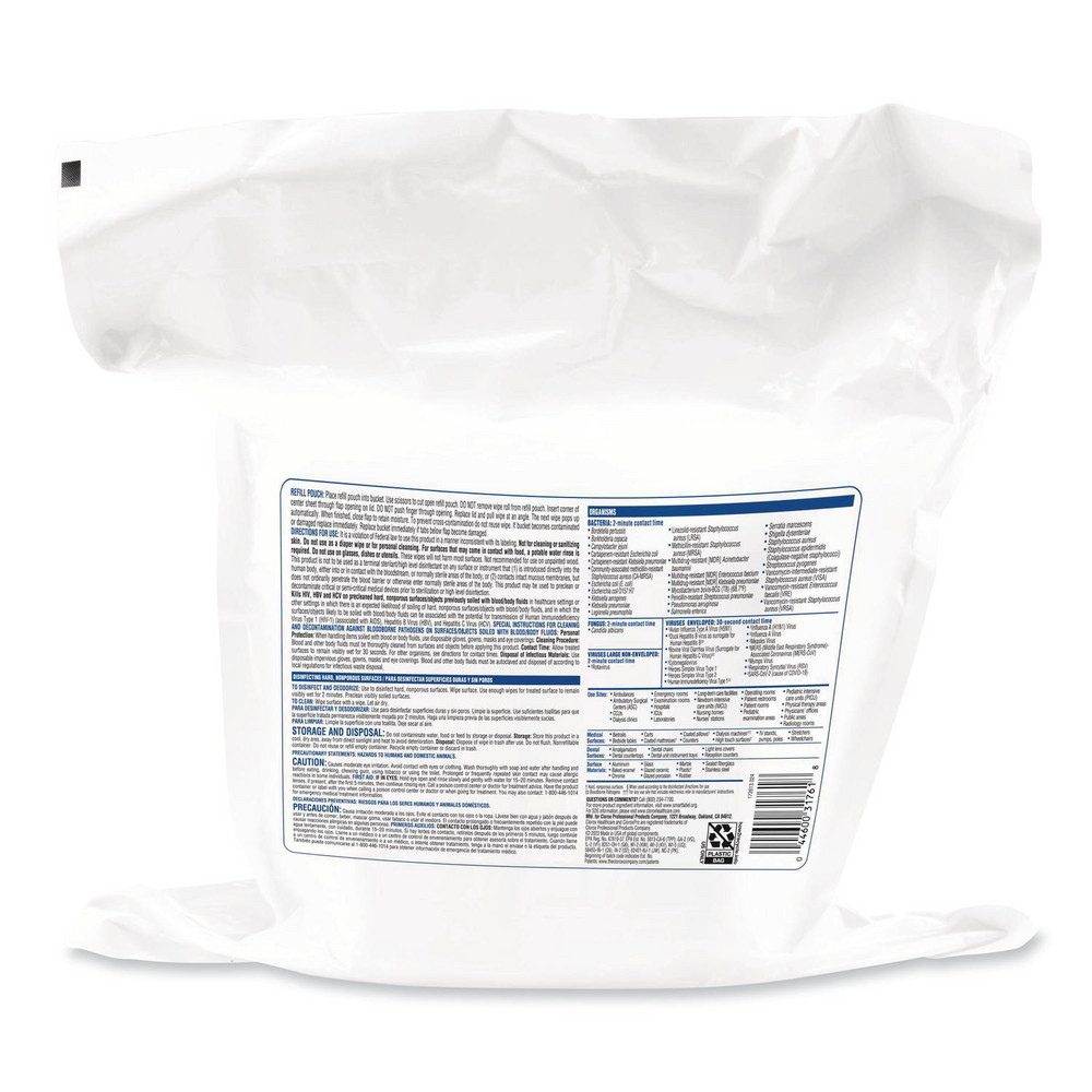 Clorox Healthcare Clorox Healthcare Disinfecting Wipes: Pre-Moistened, 110 Ct - CLO31761