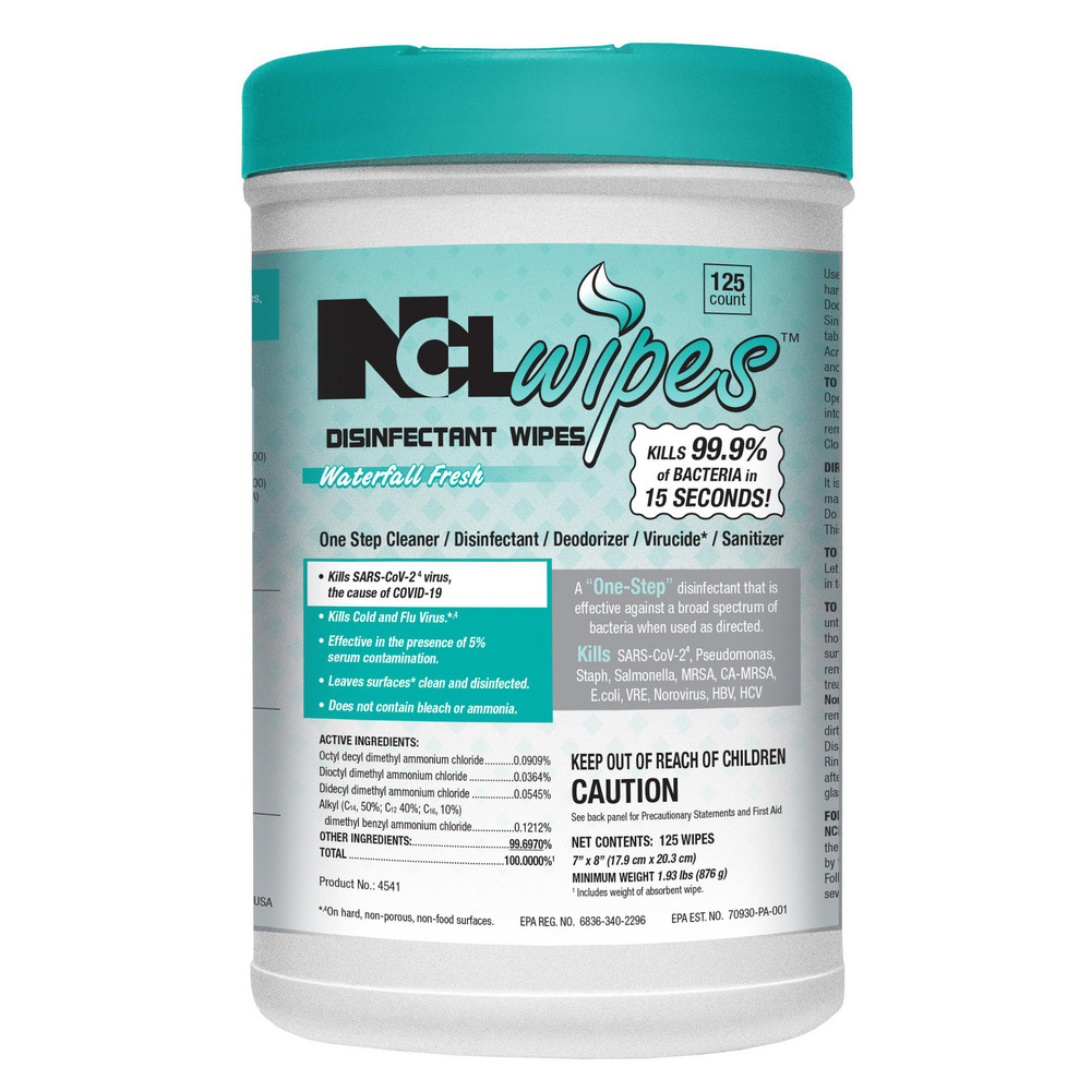 National Chemical Laboratories National Chemical Laboratories   Disinfecting Wipes: Pre-Moistened, 125 Ct - 4541