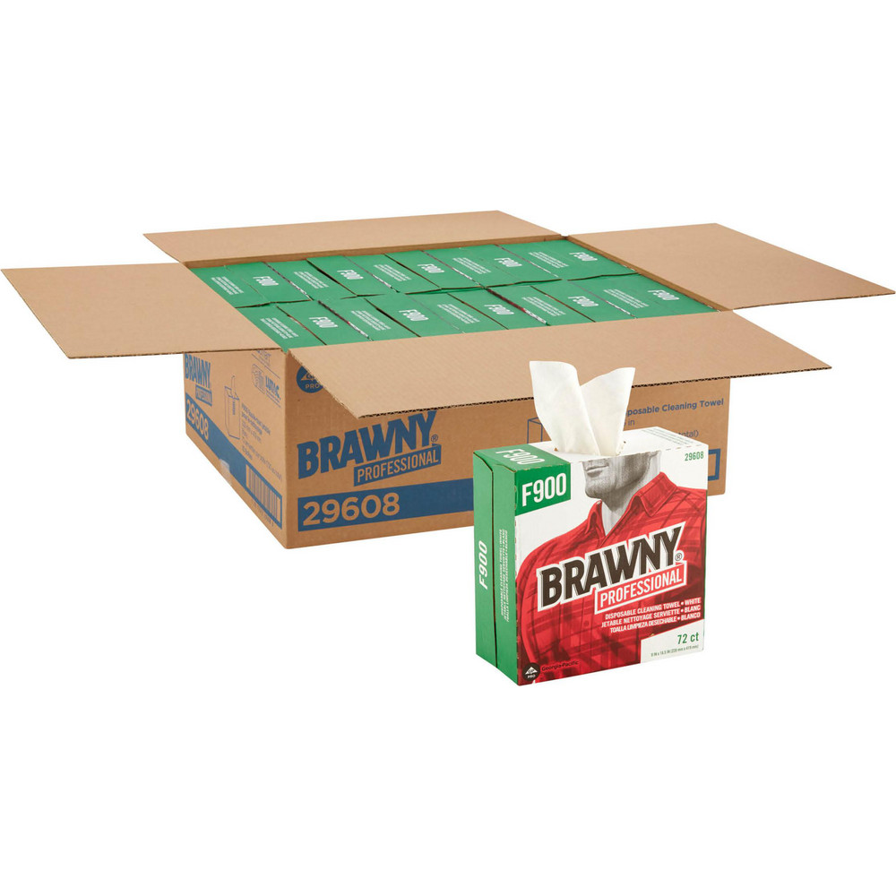 Brawny Professional Brawny Professional F900 Disposable Cleaning Towels, Tall Box, White - 29608