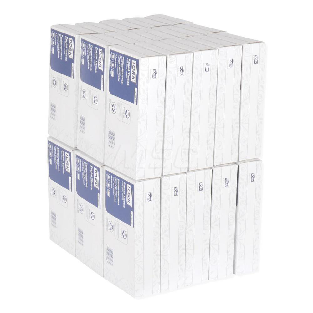 Tork Facial Tissue: Flat Box, Yes, 100, White - TRKTF6810