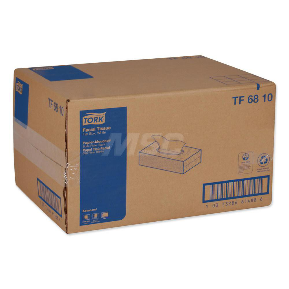 Tork Facial Tissue: Flat Box, Yes, 100, White - TRKTF6810