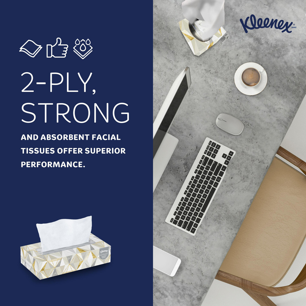 Kleenex Kleenex Facial Tissue for Business (21606), Flat Tissue Boxes - 21606