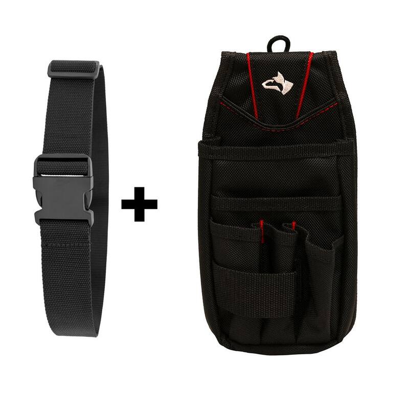 Husky 2 in. Quick Release Work Tool Belt with 5 in. 7-Pocket Clip On Utility Tool Belt Pouch - HD2066-TH-BD