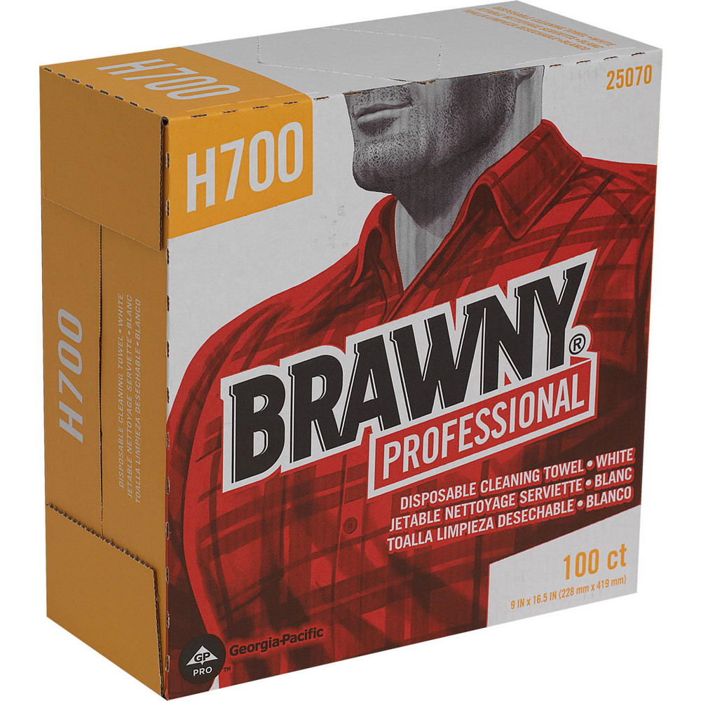 Brawny Professional Brawny Professional H700 Disposable Cleaning Towels, Tall Box, White - 29322