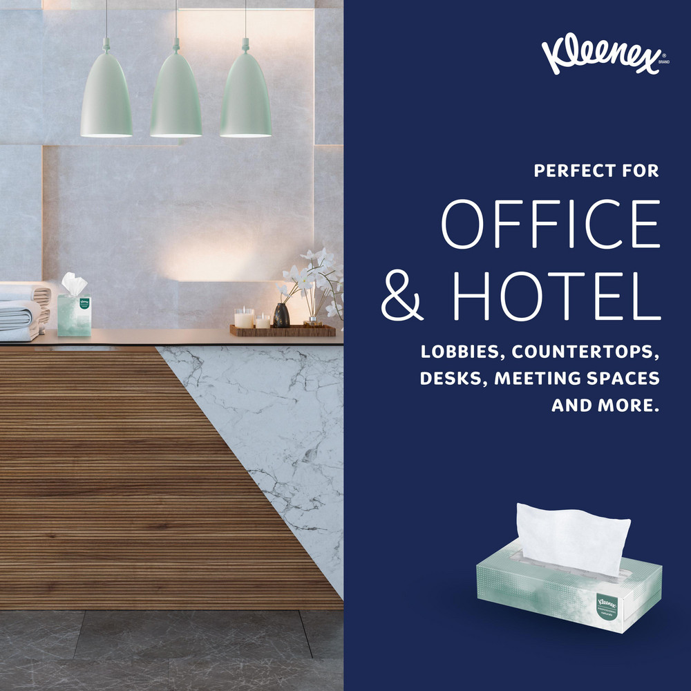 Kleenex Kleenex Professional Naturals Facial Tissue for Business (21601), Flat Face Tissue Box, 2-ply - 21601