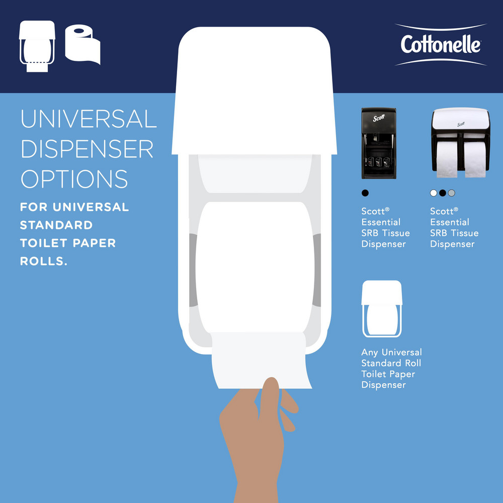 Cottonelle Bulk Toilet Paper: Standard Toilet Paper Rolls, 2-ply, White - 17713