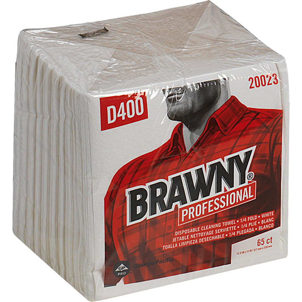Brawny Professional Brawny Professional D400 Disposable Cleaning Towels, ¼-Fold, White - 20023