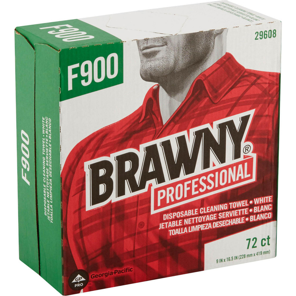 Brawny Professional Brawny Professional D400 Disposable Cleaning Towels, ¼-Fold, White - 20023