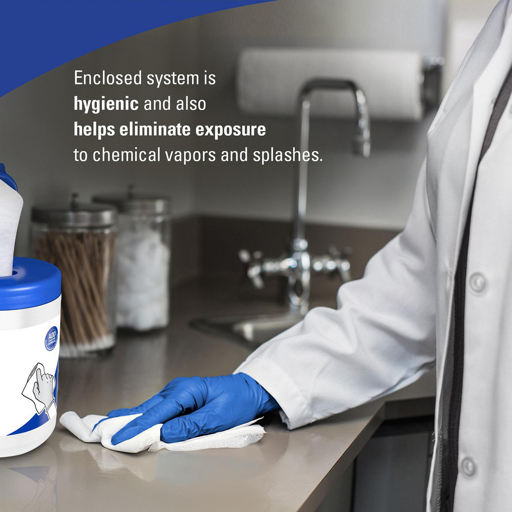 WypAll CriticalClean WetTask Wipers for Bleach, Disinfectants, & Sanitizers, Center-Pull Roll, Canister Included - 77320