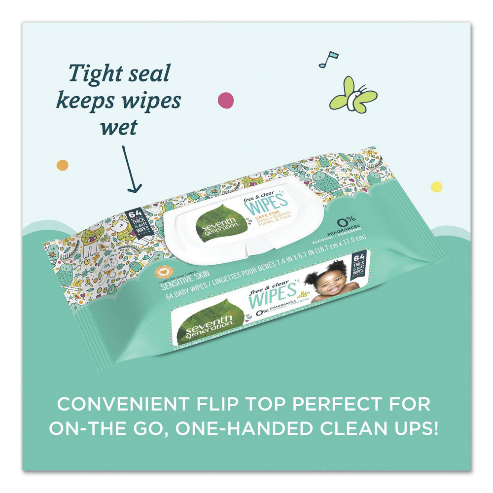 Seventh Generation Seventh Generation Baby Wipes: Pre-Moistened, 64 Ct - SEV34208CT
