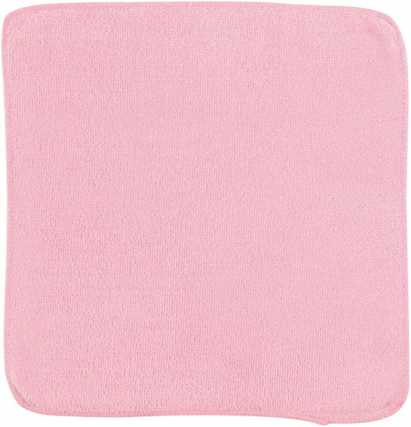 Rubbermaid Light Commercial Microfiber Cloth, , All-Purpose Rag/Towel, 16 x 16 inch, Pink - 1820581-PINK