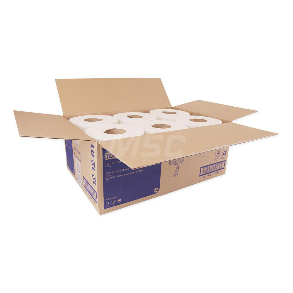 Tork Paper Towels: Center Pull Roll, Roll, 2 Ply, Recycled Fiber, White - 121201