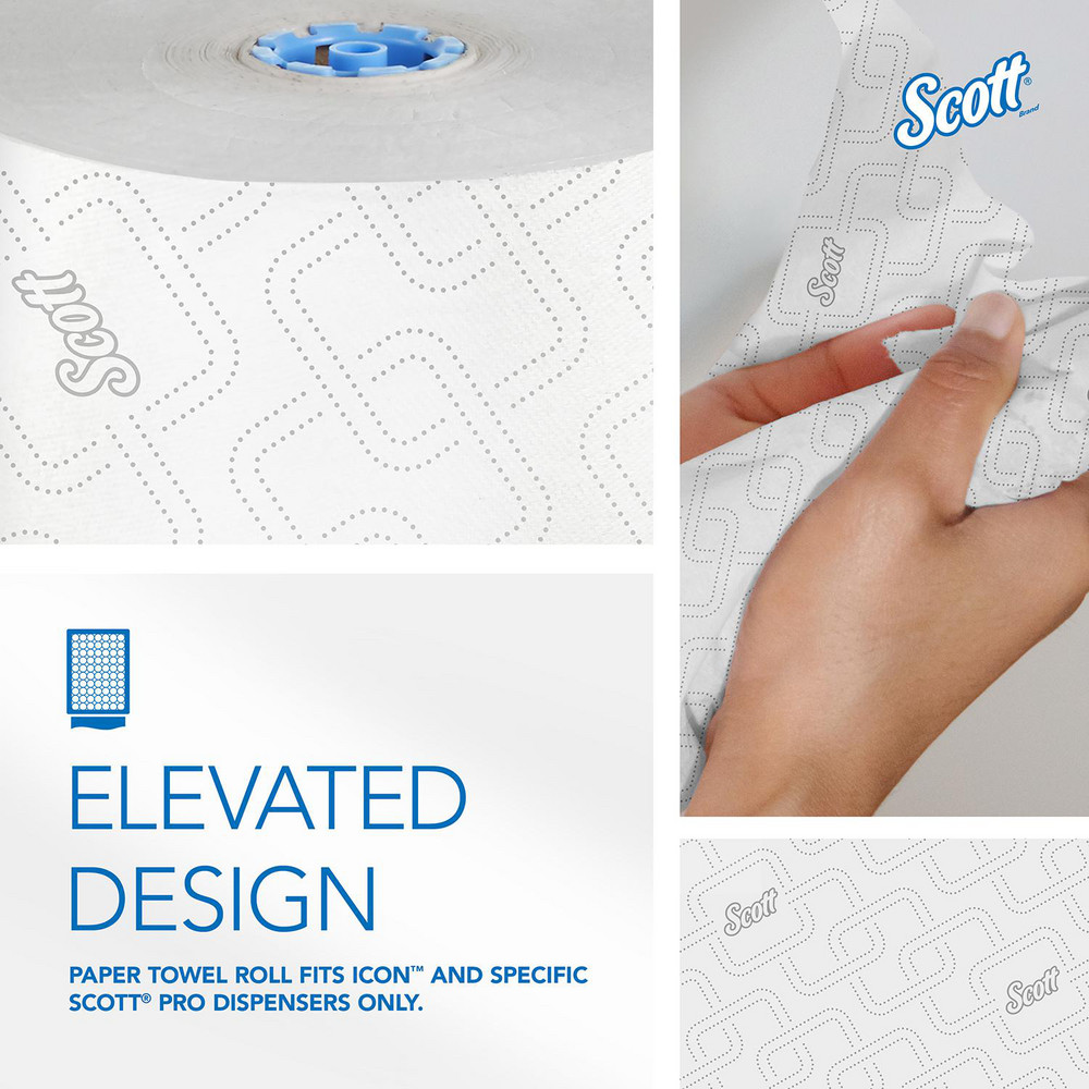 Scott Scott Pro Hard Roll Paper Towels (25702), For Use With Scott Pro Dispenser (Blue Core Only), Absorbency Pockets, White - 25702