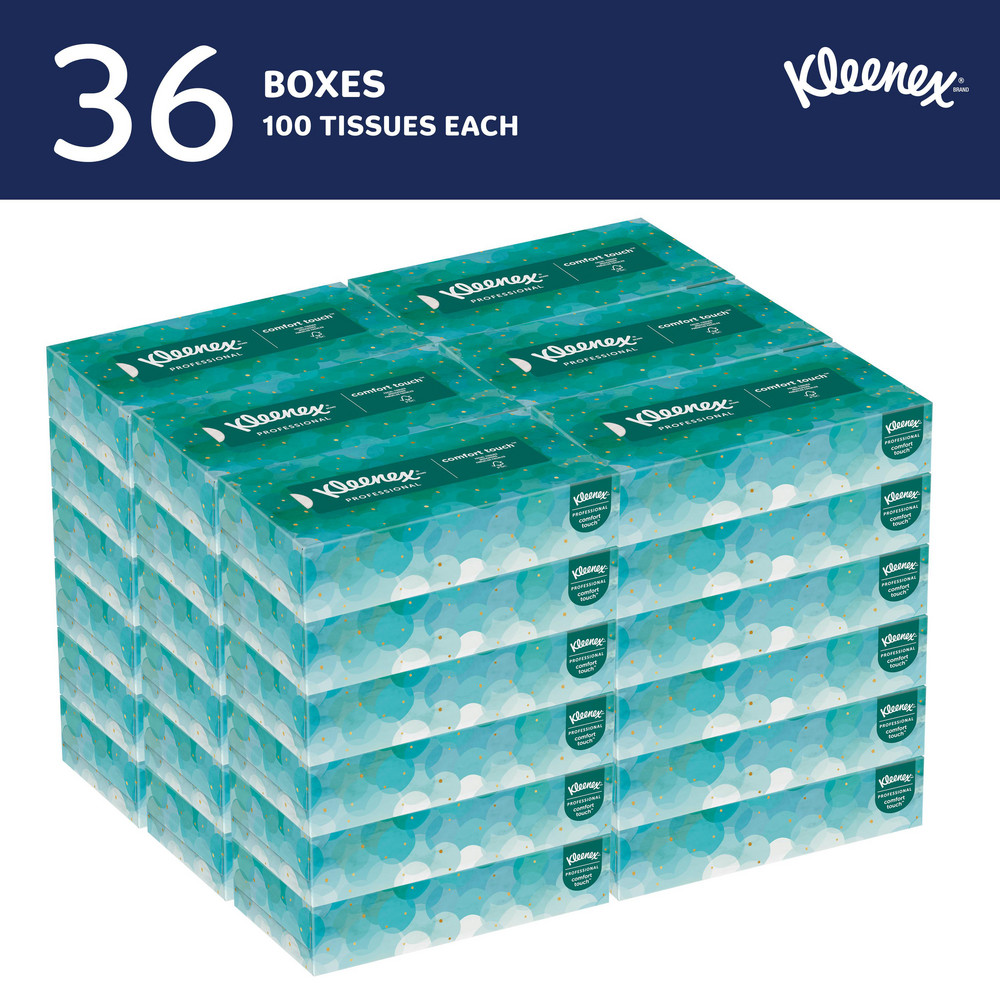 Kleenex Kleenex Facial Tissue for Business (21400), Flat Tissue Boxes - 21400