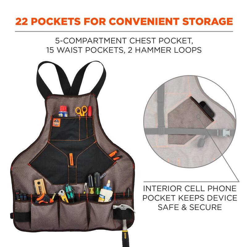 Ergodyne Arsenal 22-Pocket Apron, Gray - 5704