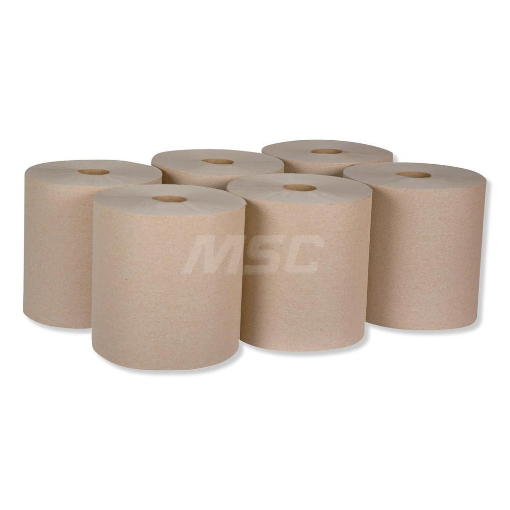 Tork Paper Towels: Hard Roll, Roll, 1 Ply, Recycled Fiber, Natural - TRKRK800E