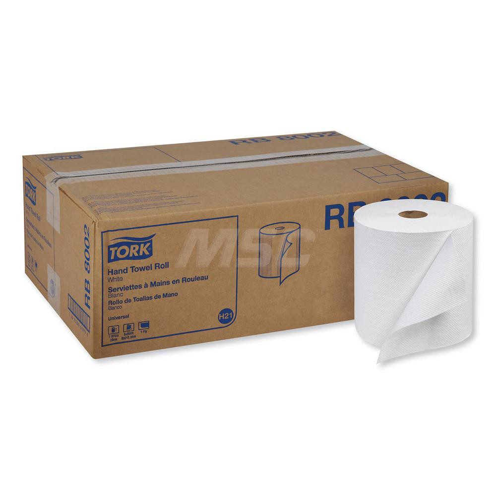Tork Paper Towels: Hard Roll, Roll, 1 Ply, Recycled Fiber, Natural - TRKRK800E