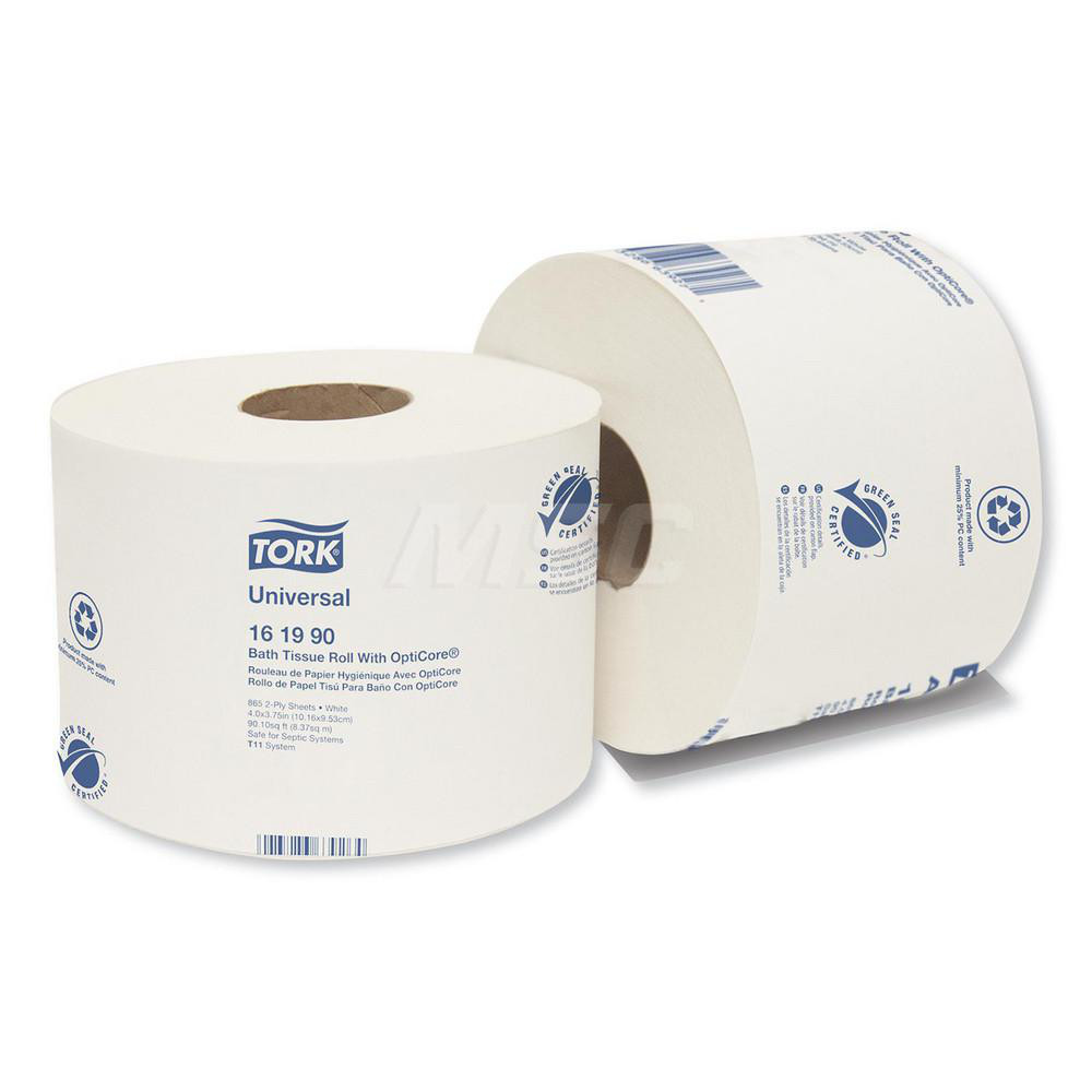 Tork Paper Towels: Hard Roll, Roll, 1 Ply, Recycled Fiber, Natural - TRKRK800E